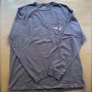 Vineyard Vines Long Sleeve Navy Patriots T-Shirt, size L